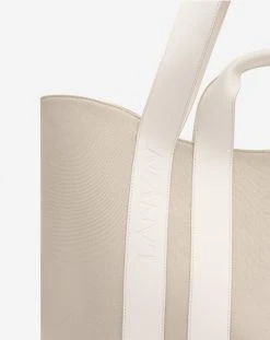 Lanvin BALLADE EAST WEST CANVAS TOTE -Lanvin Fashion lm bgste0 canv a23090 f
