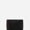Lanvin ZIPPERED LEATHER HOBO TIE CLUTCH