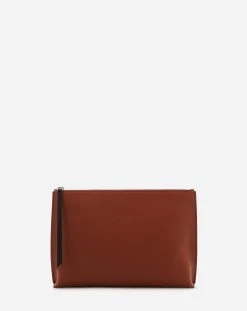 Lanvin ZIPPERED LEATHER HOBO TIE CLUTCH
