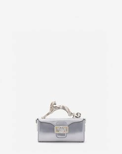 Lanvin METALLIC LEATHER NANO PENCIL CAT BAG