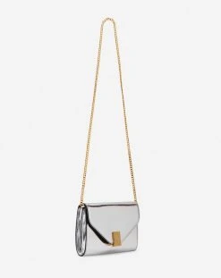 Lanvin CONCERTO WALLET ON CHAIN BAG IN METALLIC LEATHER -Lanvin Fashion lw bgses0 refl p23m2 b