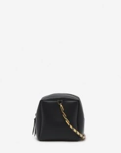 TEMPO BY LANVIN LEATHER BAG WITH SEQUENCE BY LANVIN CHAIN