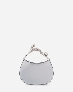 Lanvin SMALL METALLIC LEATHER HOBO CAT BAG