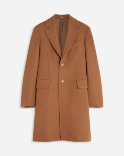 Lanvin CLASSIC SINGLE-BREASTED COAT WITH SHEARLING COLLAR