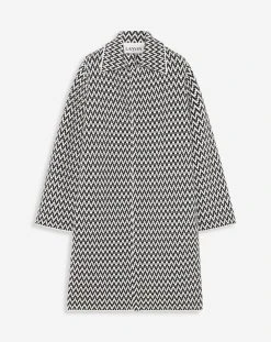 Lanvin MERINO WOOL CURB HERRINGBONE COAT