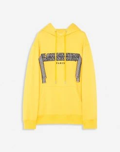 OVERSIZED EMBROIDERED LANVIN CURB LACE HOODIE