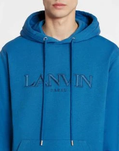 OVERSIZED EMBROIDERED LANVIN PARIS HOODIE -Lanvin Fashion rm ho0009 j210 a23296 e