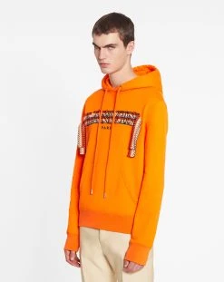EMBROIDERED LANVIN CURB LACE HOODIE -Lanvin Fashion rm ho0010 j199 e2395 c 73900ba2 e754 4c13 97d7 f79e916def08