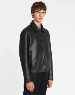Lanvin JACKET IN CALFSKIN WITH SHEARLING COLLAR -Lanvin Fashion rm ja0012 l037 p2310f 4b58cf74 1633 463a a999 d8418ef537d1