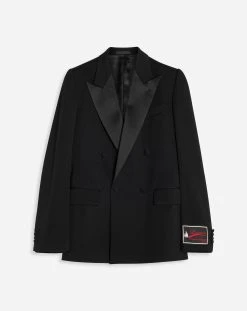 Lanvin DOUBLE-BREASTED TUXEDO JACKET WITH CONTRASTING PANELS
