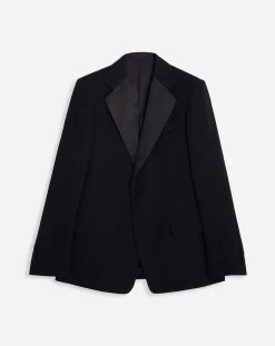 Lanvin SINGLE-BREASTED FLAP POCKETS JACKET WITH SATIN LAPELS