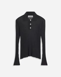 Lanvin SHEER KNIT POLO
