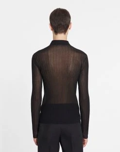 Lanvin SHEER KNIT POLO -Lanvin Fashion rm pl0017 k403 e2310 d
