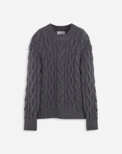 Lanvin ARAN KNIT JUMPER IN BRUSHED MOHAIR