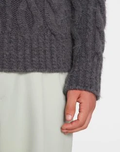 Lanvin ARAN KNIT JUMPER IN BRUSHED MOHAIR -Lanvin Fashion rm po0007 k401 p23124e
