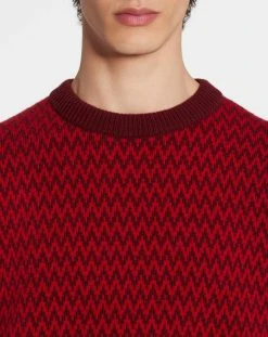 Lanvin CURB HERRINGBONE CREWNECK SWEATER IN MERINO WOOL -Lanvin Fashion rm po0024 k005 a23b330 e 8eefdc71 fd36 4bf4 a2a3 395099674de1
