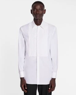 Lanvin REGULAR FIT SHIRT WITH EMBROIDERED PLASTRON -Lanvin Fashion rm si9003 5600 p2301c
