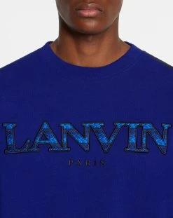 Lanvin CURB EMBROIDERED SWEATSHIRT -Lanvin Fashion rm ss0001 j209 h22214 e e5c694dc 0674 4ced b174 a70dc69fb96f