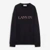 OVERSIZED EMBROIDERED LANVIN CURB SWEATSHIRT