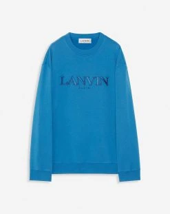 OVERSIZED EMBROIDERED LANVIN PARIS SWEATSHIRT