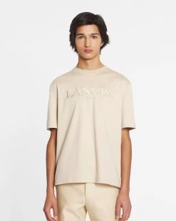 CLASSIC LANVIN PARIS EMBROIDERED T-SHIRT -Lanvin Fashion rm ts0005 j208 e23081 c 497b65c4 e0fd 476b ab1b 3225049d11ea