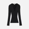 Lanvin V NECK RIBBED CARDIGAN IN SILK AND CASHMERE -Lanvin Fashion rw ca0001 k004 p2310 a 1