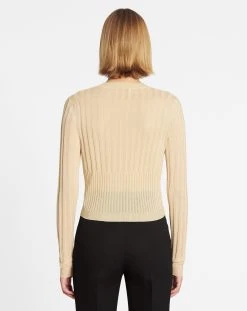 Lanvin RIBBED SILK AND COTTON V-NECK CARDIGAN 10 Lanvin RIBBED SILK AND COTTON V-NECK CARDIGAN -Lanvin Fashion rw ca0018 k403 a23081 d ebd4bc63 ad23 410d 8e33 818df17d38ef