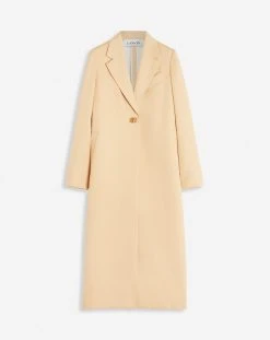 Lanvin SINGLE-BREASTED TAILORED LONG COAT IN WOOL