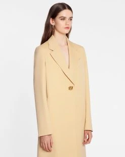Lanvin SINGLE-BREASTED TAILORED LONG COAT IN WOOL -Lanvin Fashion rw co0204 4885 p23004c bdeb24cf b62f 46c1 bffc aac275eb6916