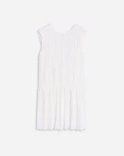 Lanvin SLEEVELESS ROUND NECK DRESS WITH RUFFLES