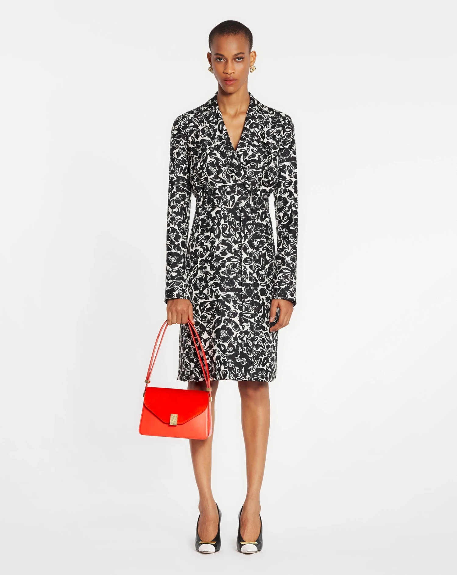 Lanvin FLOWER PRINT LONG SLEEVE WRAP MIDI DRESS 4 Lanvin FLOWER PRINT LONG SLEEVE WRAP MIDI DRESS - Image 2