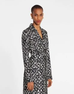 Lanvin FLOWER PRINT LONG SLEEVE WRAP MIDI DRESS 9 Lanvin FLOWER PRINT LONG SLEEVE WRAP MIDI DRESS -Lanvin Fashion rw dr0013 5615 p2310c