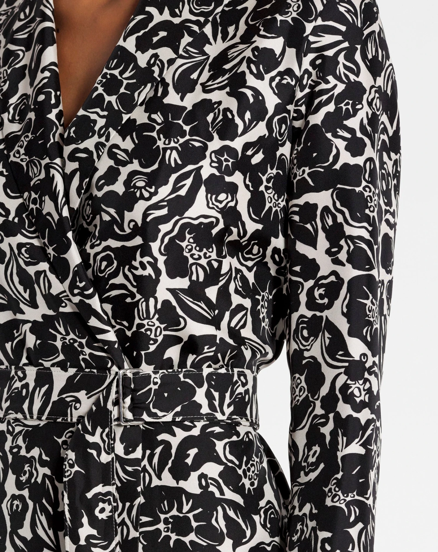 Lanvin FLOWER PRINT LONG SLEEVE WRAP MIDI DRESS 7 Lanvin FLOWER PRINT LONG SLEEVE WRAP MIDI DRESS - Image 5