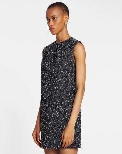 Lanvin GATHERED NECK MINI DRESS IN TWEED -Lanvin Fashion rw dr0025 5601 p230010c