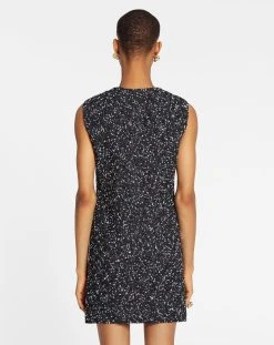 Lanvin GATHERED NECK MINI DRESS IN TWEED -Lanvin Fashion rw dr0025 5601 p230010d
