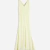 Lanvin SLEEVELESS V NECK FLARE MIDI DRESS IN SATIN -Lanvin Fashion rw dr0027 5584 p2387a fc317f24 83e6 4a63 b8ba 1322c6283ce3