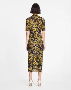 Lanvin POLO MIDI DRESS IN PRINTED SILK AND COTTON -Lanvin Fashion rw dr0037 k404 a2310s1 d bb9750f7 fbef 4872 862b 61e747778a58