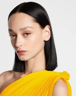 Lanvin LONG CHARMEUSE ASYMMETRIC TRIBUTE DRESS -Lanvin Fashion rw dr0047 4778 e22801 d 1