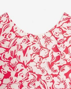 Lanvin SLEEVELESS ROUND NECK DRESS WITH RUFFLES IN PRINTED SILK TWILL -Lanvin Fashion rw dr0201 5615 p2337 c 33894b89 59e7 4d35 ba35 bdec2924eed0