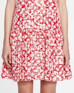 Lanvin SLEEVELESS ROUND NECK DRESS WITH RUFFLES IN PRINTED SILK TWILL -Lanvin Fashion rw dr0201 5615 p2337 e 2