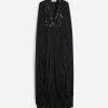 Lanvin LONG DRAPED DRESS WITH EMBROIDERY -Lanvin Fashion rw dr9024 4778 e2310 a
