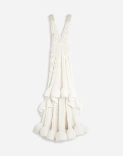 Lanvin FLOOR LENGTH EVENING GOWN IN CHARMEUSE