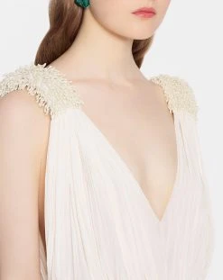 Lanvin FLOOR LENGTH EVENING GOWN IN CHARMEUSE -Lanvin Fashion rw dr9035 4778 p23001e