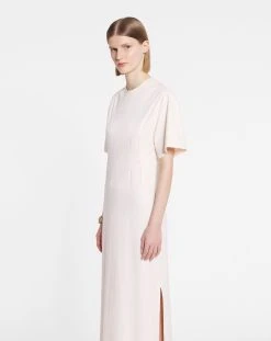 Lanvin LONG T-SHIRT DRESS WITH EMBROIDERY -Lanvin Fashion rw dr9041 j010 e2351 c 2743c139 202c 48d2 a941 da71ff1fe62e
