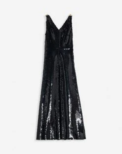 Lanvin LONG EMBROIDERED SLEEVELESS DRESS