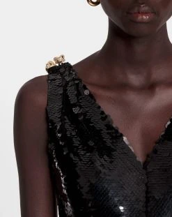 Lanvin LONG EMBROIDERED SLEEVELESS DRESS -Lanvin Fashion rw dr9227 5780 a2310 e fe023c70 8db9 469e 8ed0 d84332842452