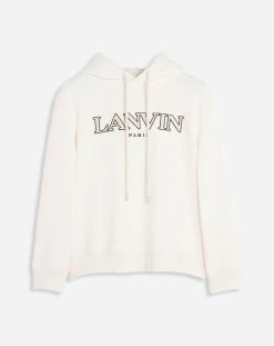 Lanvin CLASSIC CURB EMBROIDERED HOODIE