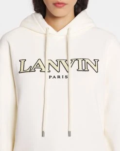 Lanvin CLASSIC CURB EMBROIDERED HOODIE -Lanvin Fashion rw ho0003 j209 e23012 e 46d9bf09 2e4d 4721 9742 7b307a401c13