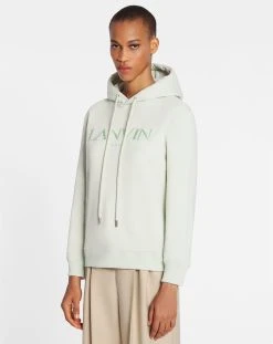 CLASSIC FIT LANVIN EMBROIDERED HOODY IN COTTON FLEECE -Lanvin Fashion rw ho0003 j210 p23401c