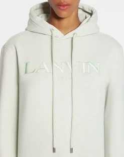 CLASSIC FIT LANVIN EMBROIDERED HOODY IN COTTON FLEECE -Lanvin Fashion rw ho0003 j210 p23401e